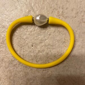 Rubber Bracelet with Pearl